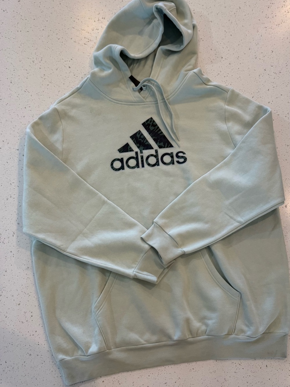 3X New Adidas Classic Pullover Hoodie Sage Green camouflage Camo logo Sweatshirt